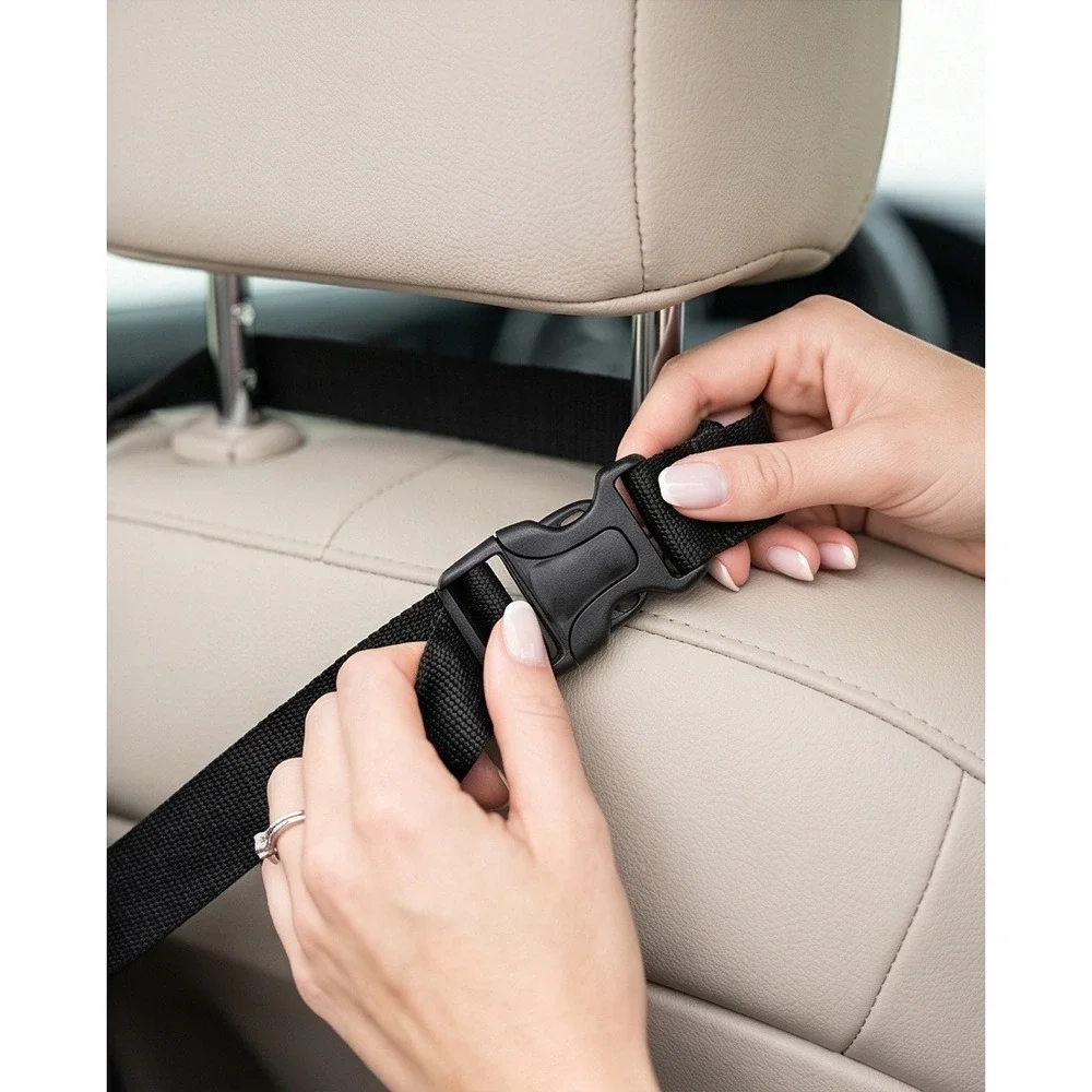Turtle Wax Seatback Mounted Barrier Mesh Window L Pocket Adj. Straps‎ Black NIB